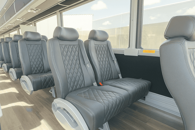 interior of Charter Bus Rental Federal Way charter bus